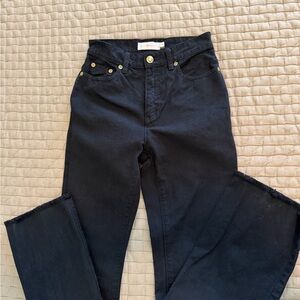 Tory Burch Black Straight Leg Jeans